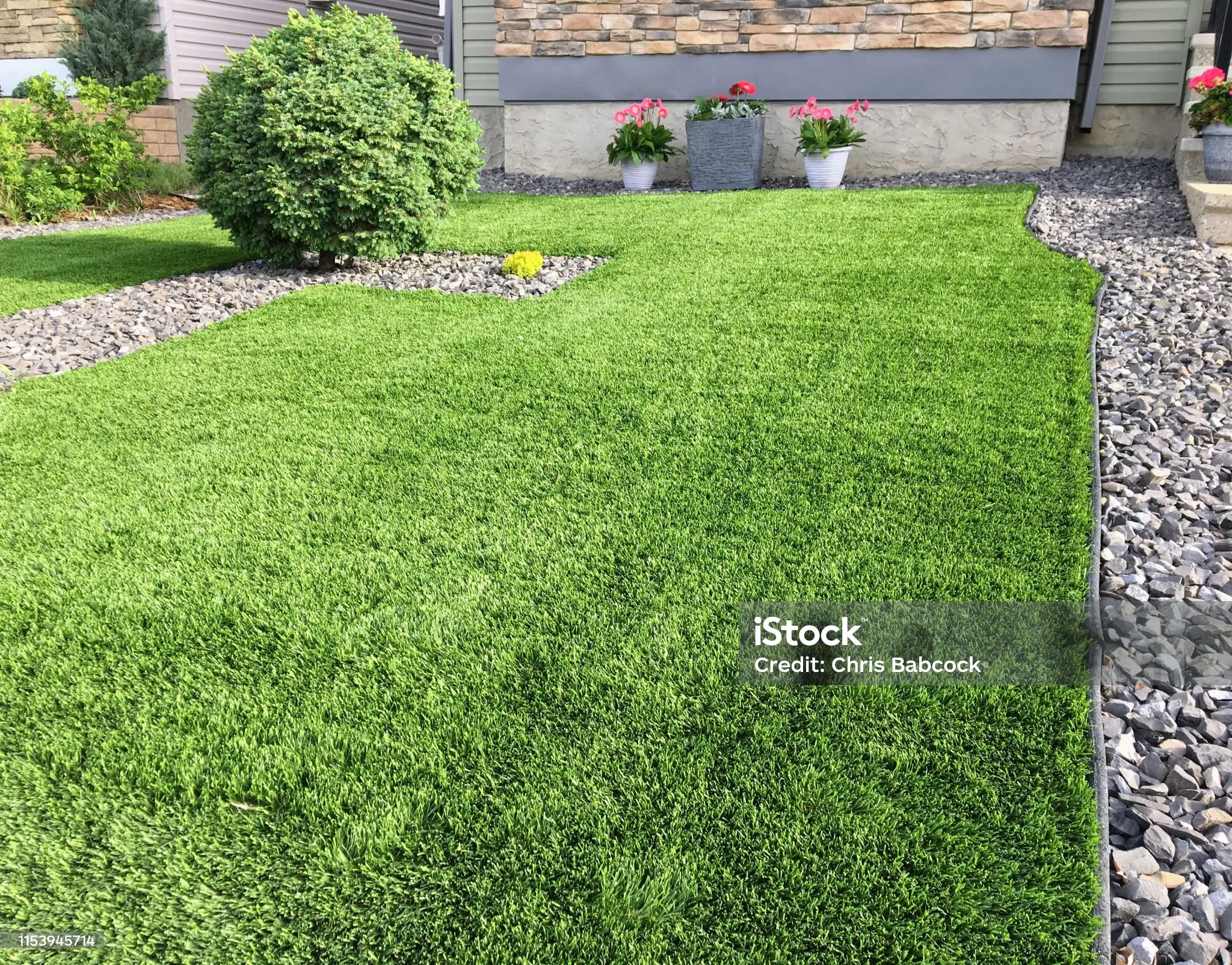 After landscaping transformation